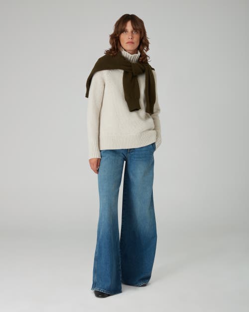 Navygrey The Authentic Funnel Sweater In Lait