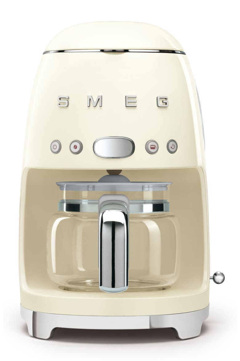 '50s Retro Style 10-Cup Drip Coffeemaker, Main, color, CREAM