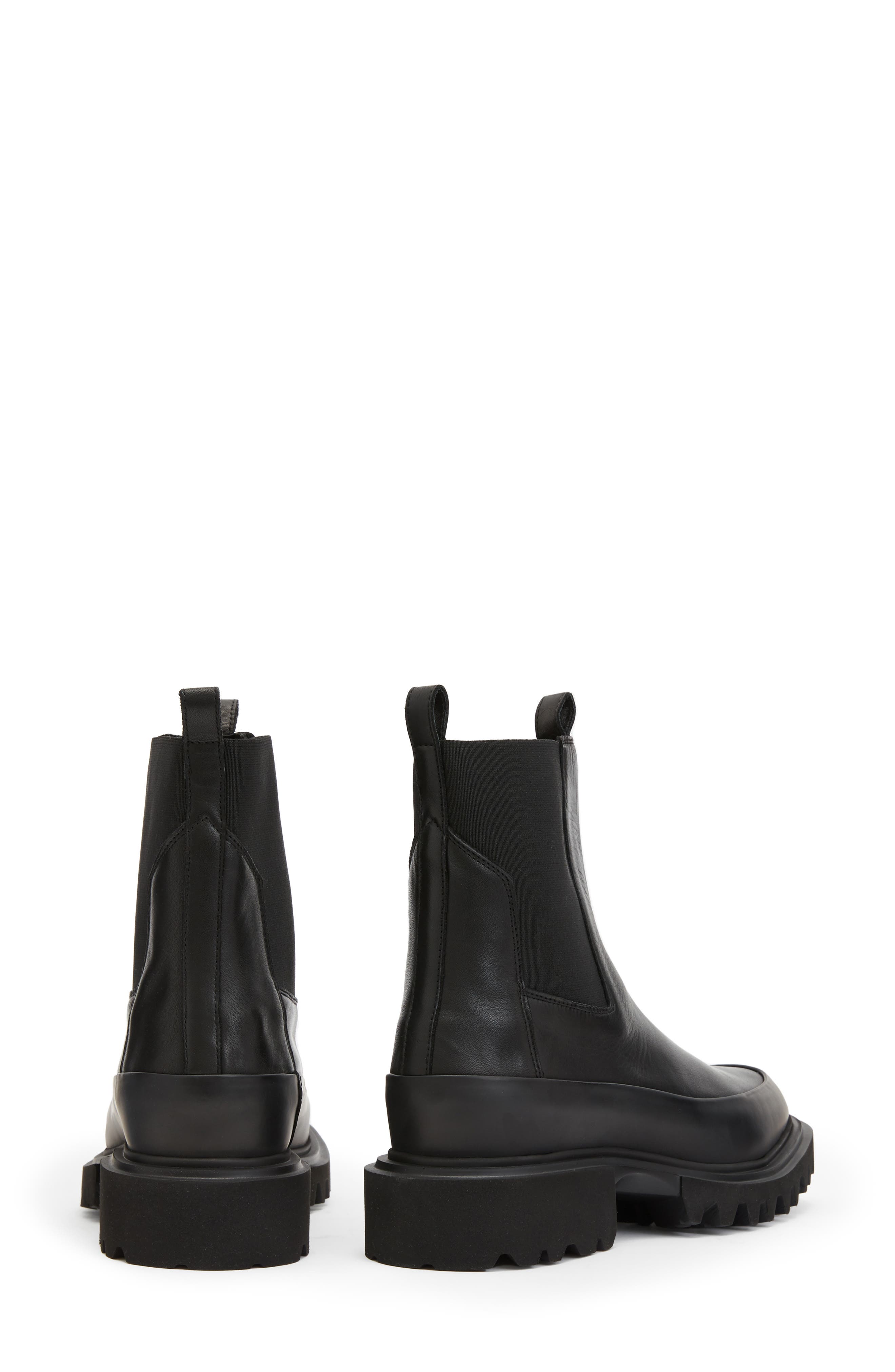 AllSaints Harlee Lug Sole Chelsea Boot, Alternate, color, Black
