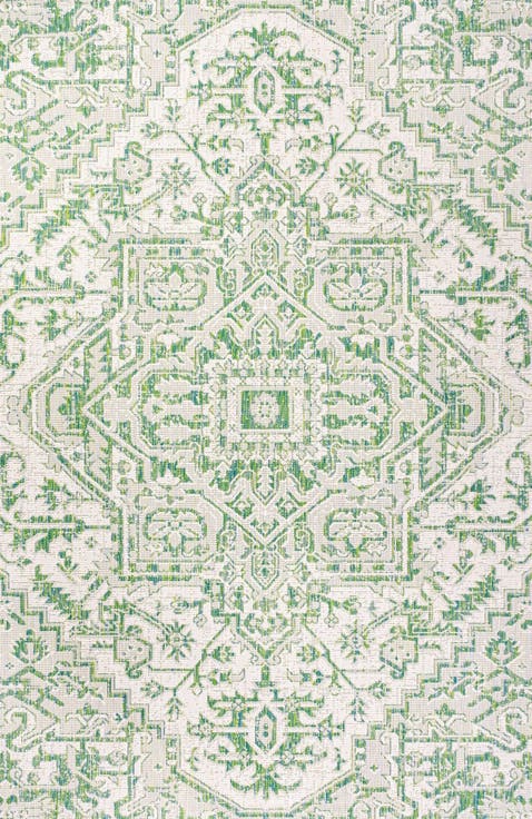 Estrella Bohemian Medallion Textured Weave Indoor/Outdoor Area Rug