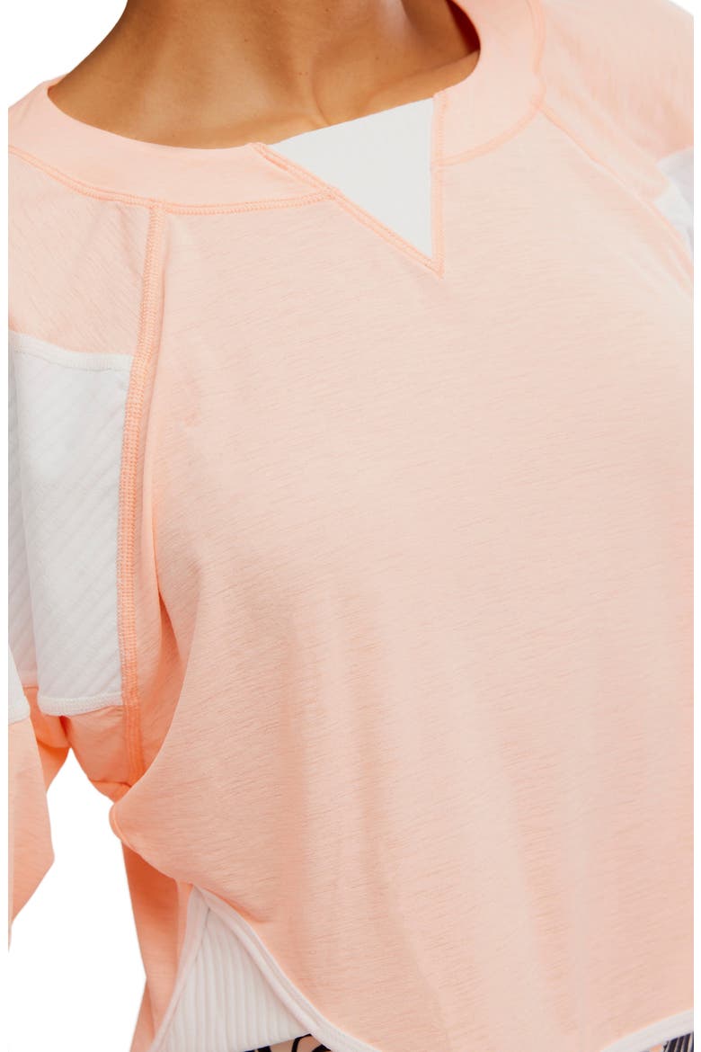 Spotlight Colorblock Long Sleeve Top, Alternate, color, PASTEL PEACH COMBO