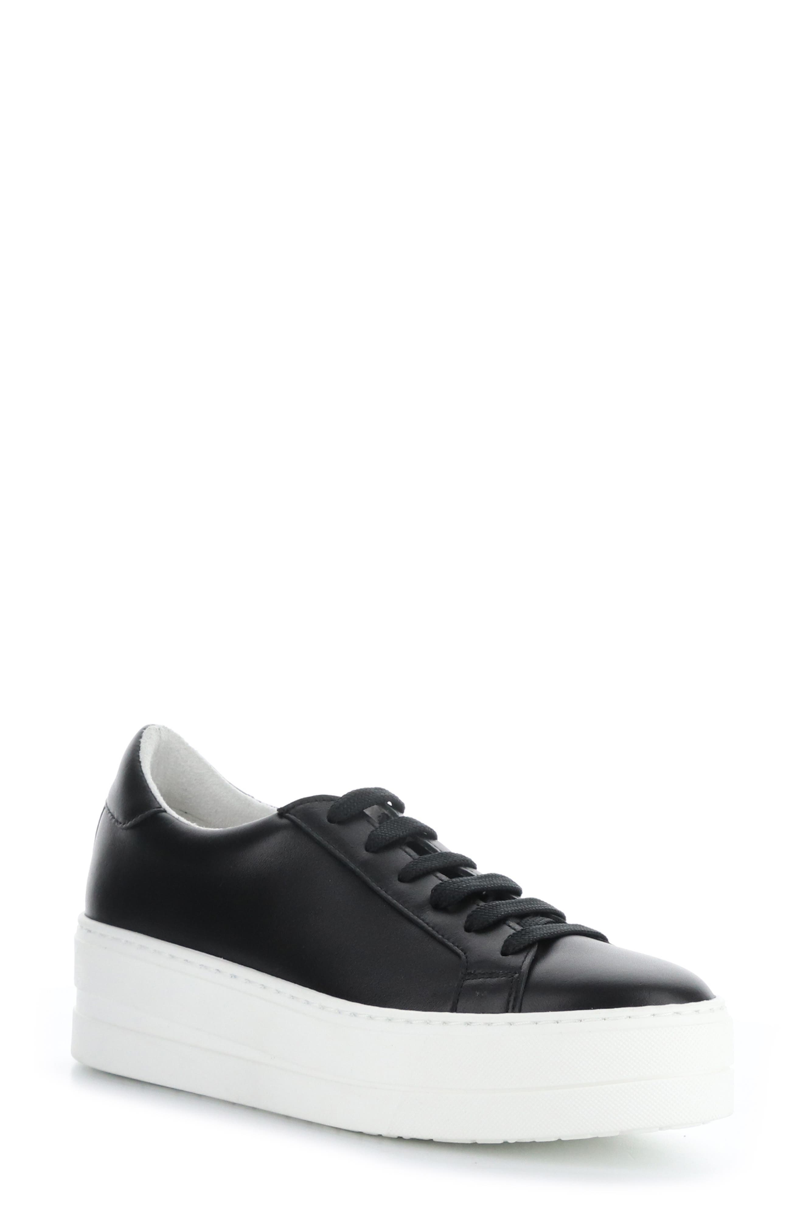 Bos. & Co. Maya Platform Sneaker, Main, color, Black Verona Leather