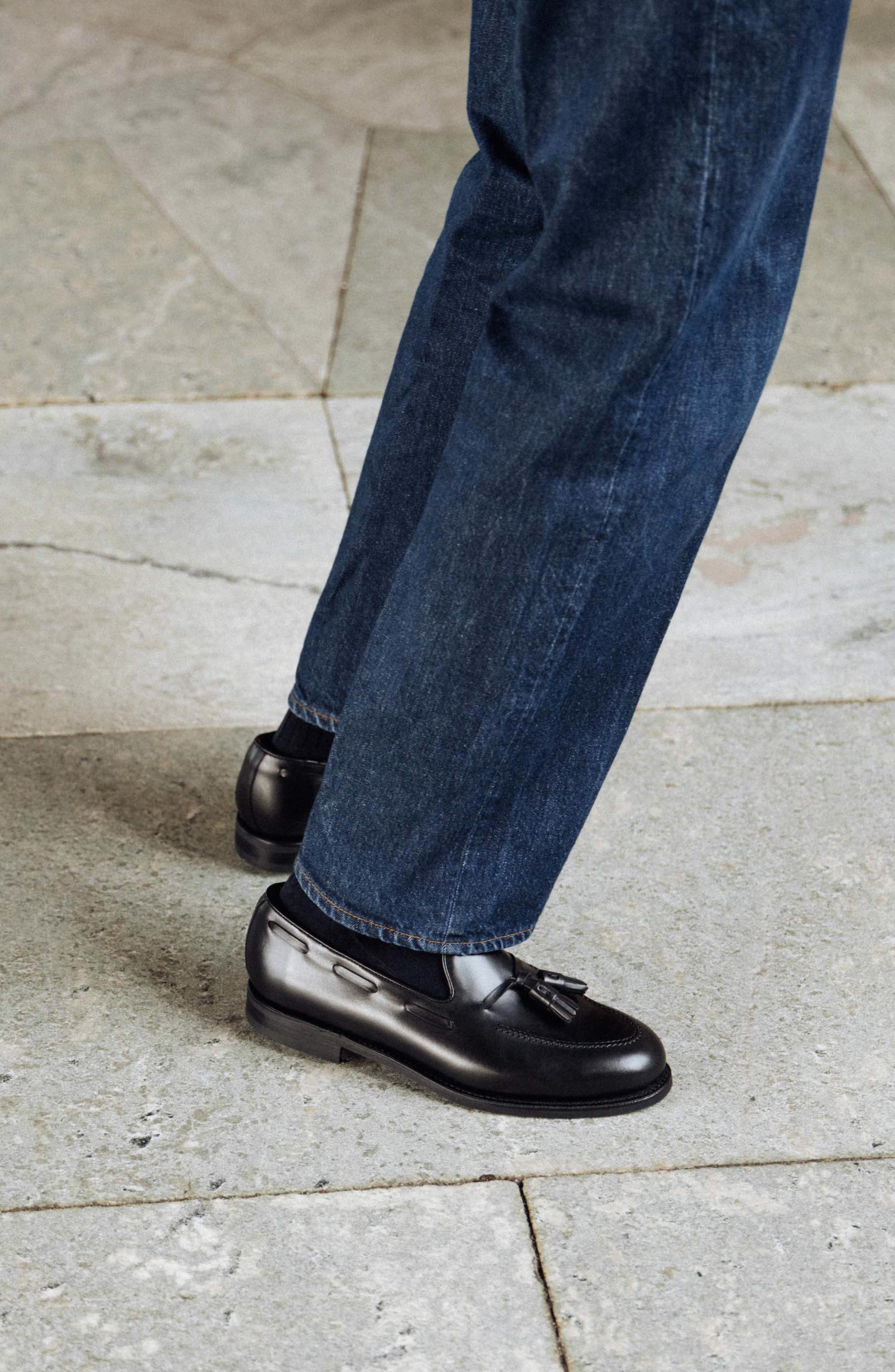 MORJAS The Tassel Kiltie Loafer, Alternate, color, Black Calf