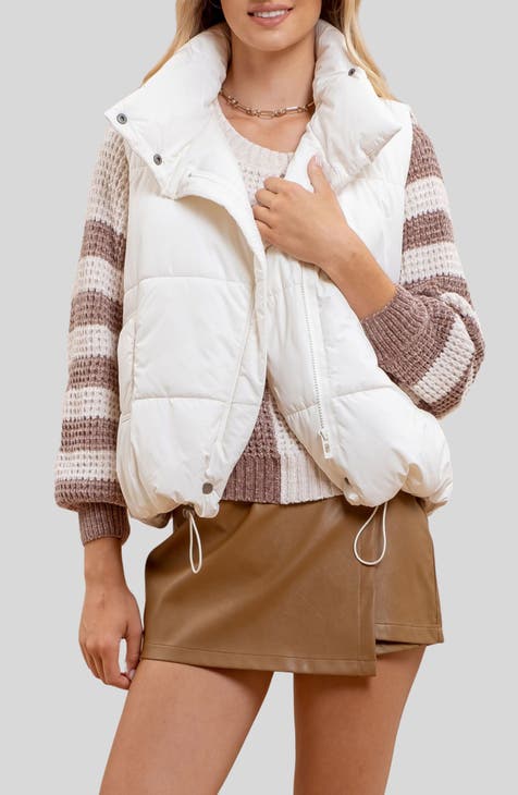 Asymmetric Zip Puffer Vest