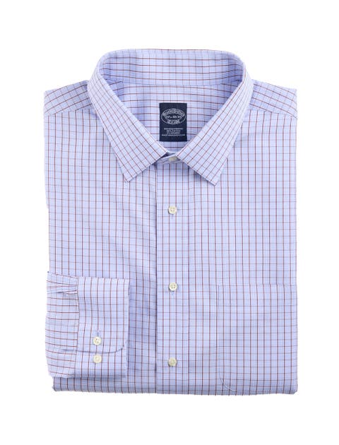 Big & Tall Non-iron Glen Plaid Dress Shirt V2