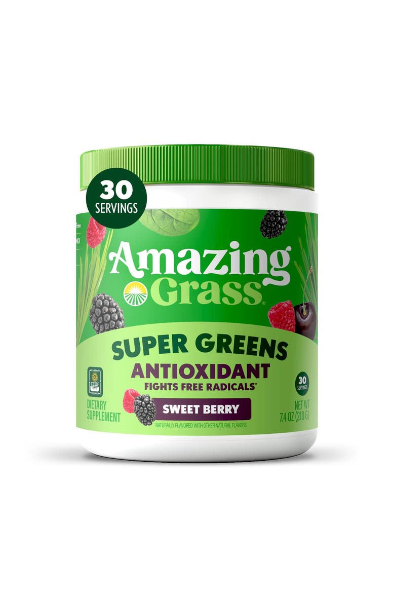 Greens Blend Powder with Organic Spirulina, Beet Root, Elderberry, Bilberry, Prebiotics and Probiotics, Main, color, None