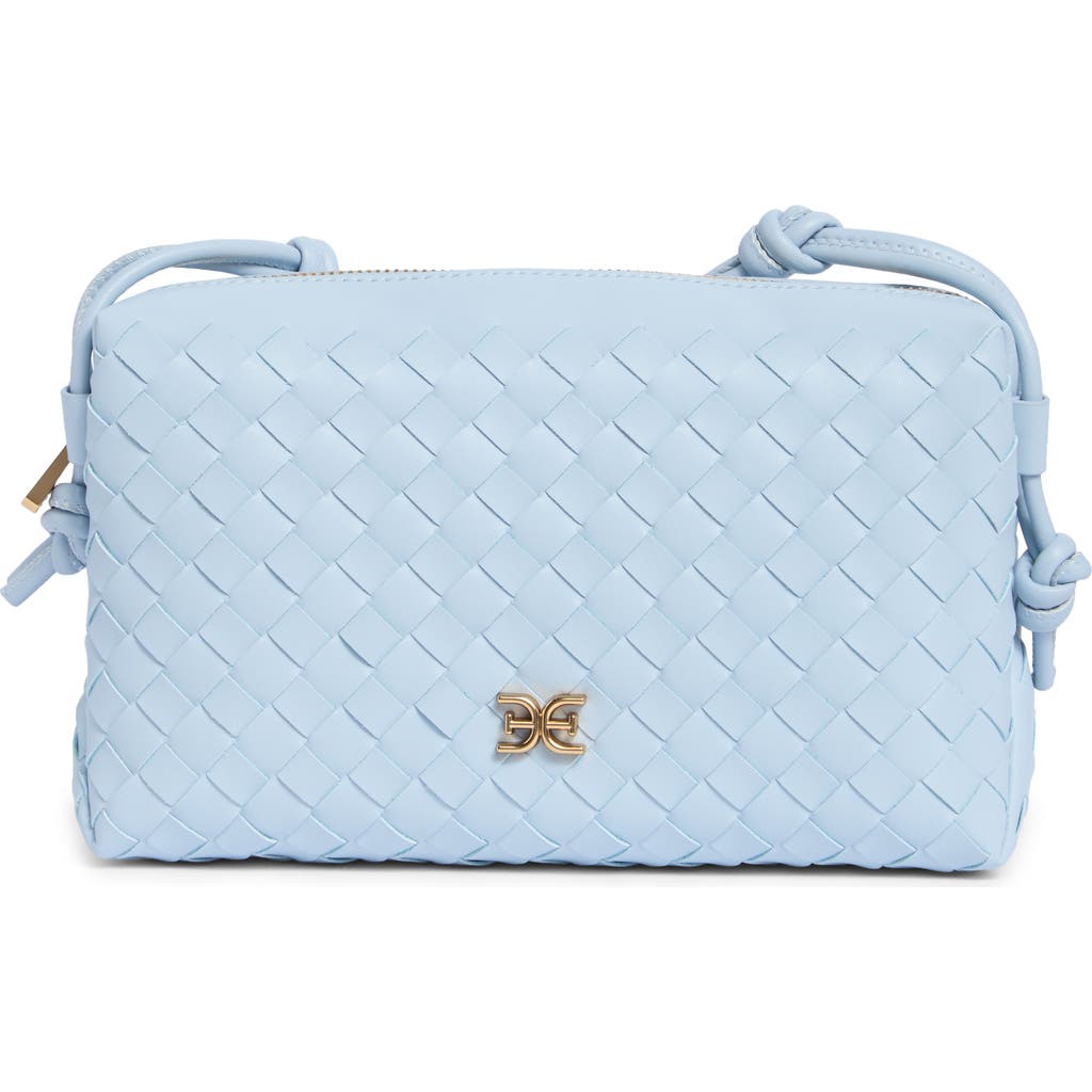 Sam Edelman Margo Small Woven Crossbody Bag In Blue