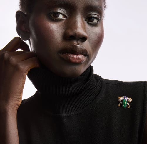 Susan Caplan 1980s Vintage Attwood & Sawyer Frog Brooch