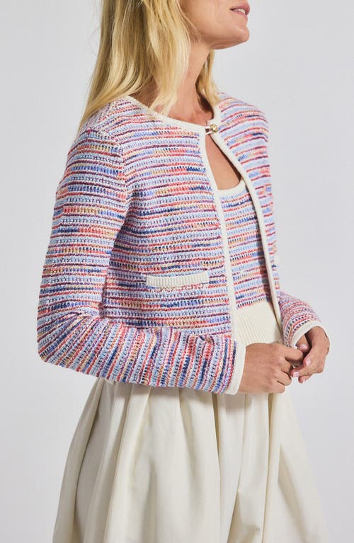 Derek Lam 10 Crosby Findley Space Dye Cardigan In Purple