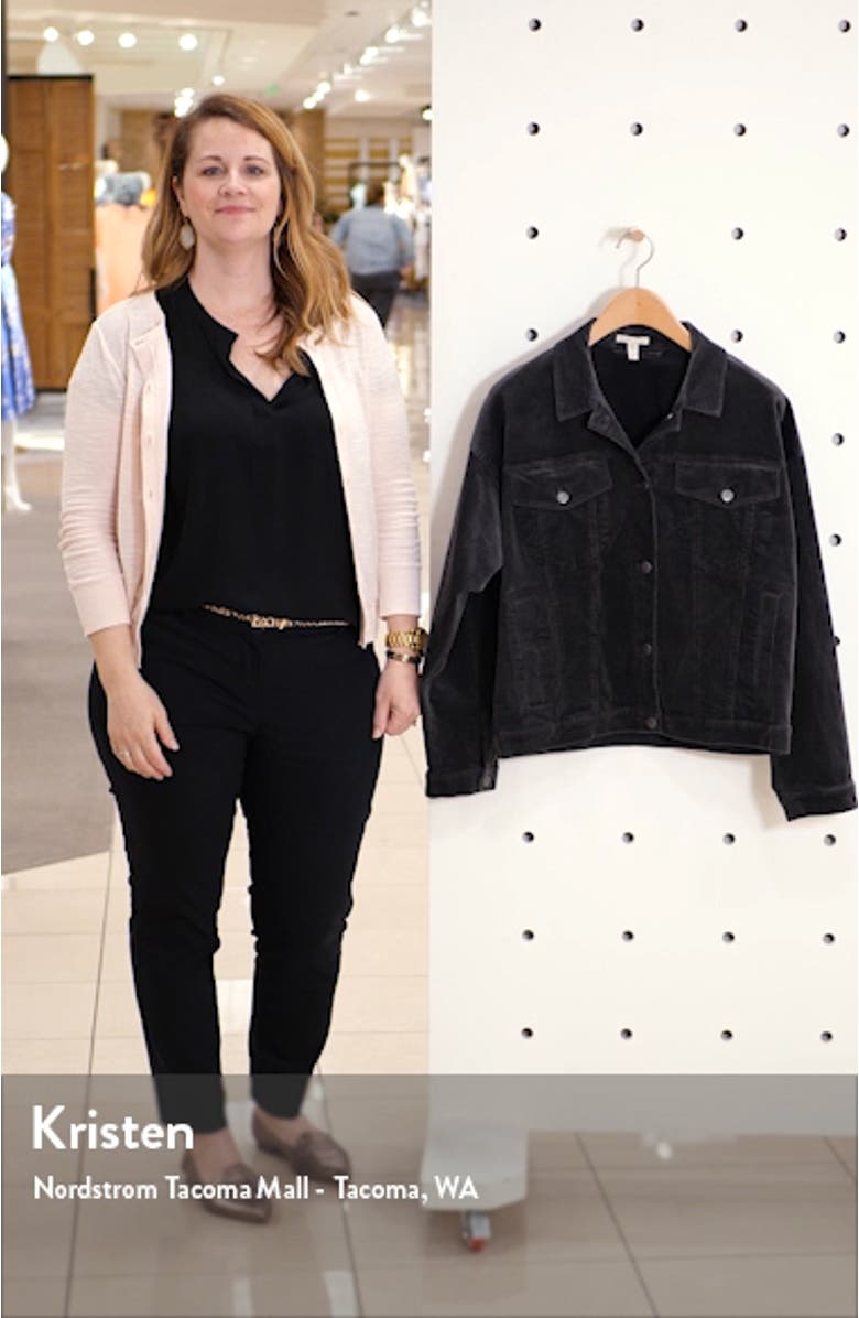 Cotton Blend Corduroy Trucker Jacket, sales video thumbnail