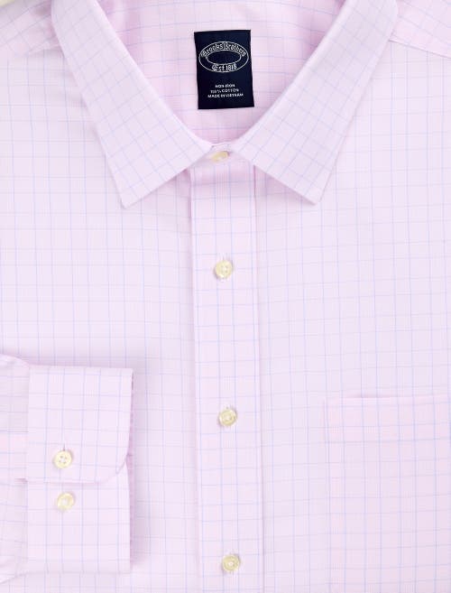 BROOKS BROTHERS BROOKS BROTHERS BIG & TALL NON-IRON GLEN PLAID DRESS SHIRT