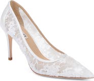BADGLEY MISCHKA Rania Sequin Lace Pointed Toe Pump