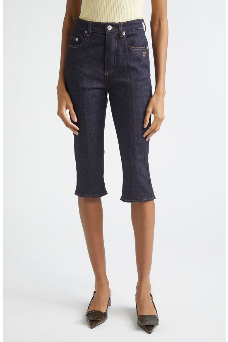 Le Capri de-Nîmes Denim Capri Pants, Main, color, DARK NAVY