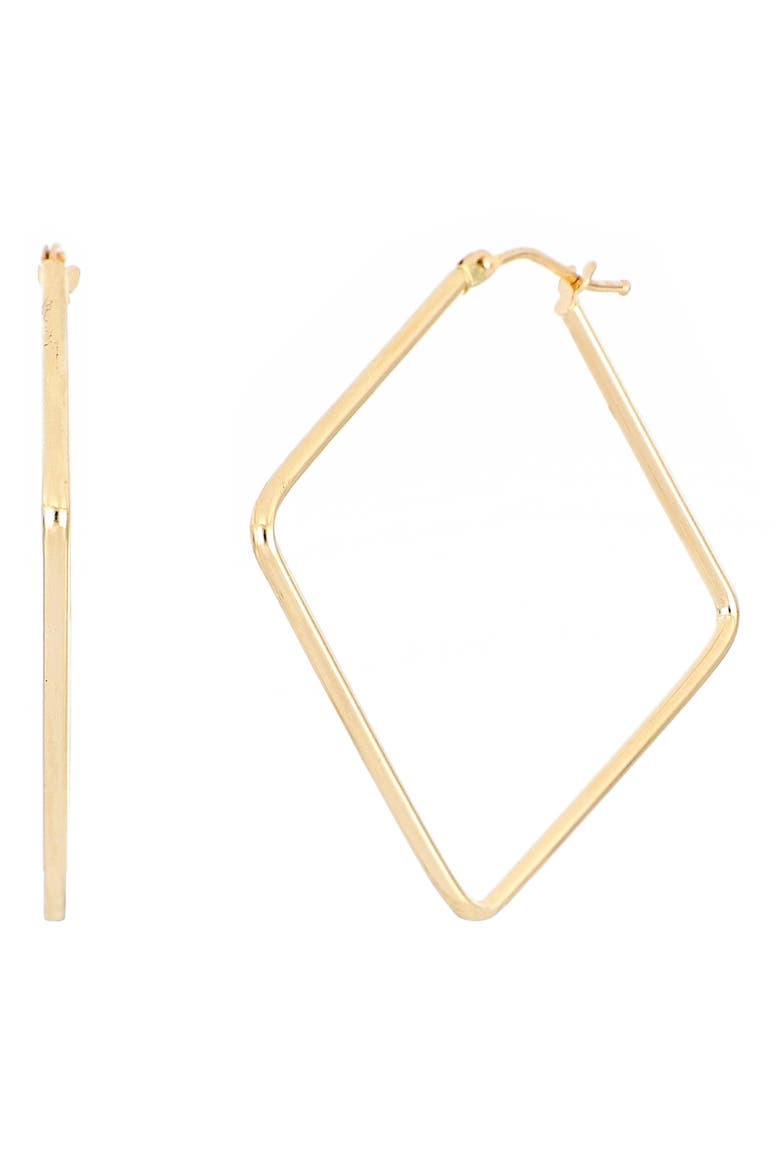 14K Gold Square Hoop Earrings (Nordstrom Exclusive), Main, color, YELLOW GOLD