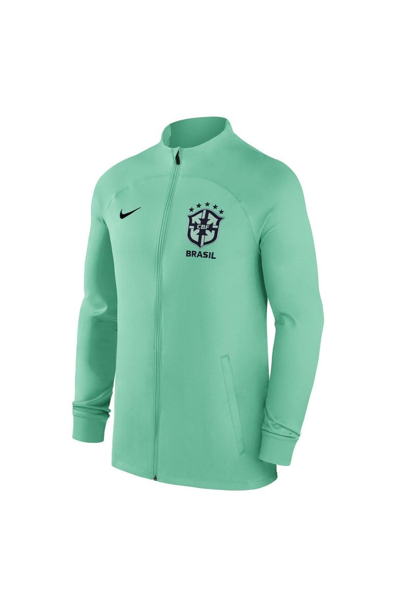 Nike Men's Nike Brazil National Team Green Strike Raglan Full-Zip Performance Track Jacket, Alternate, color, Green