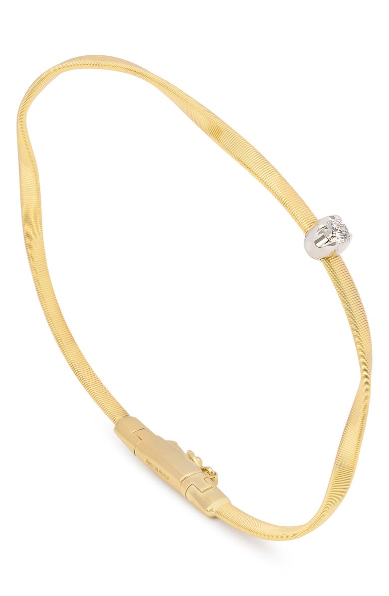 Marco Bicego Marrakech Diamond Coil Bracelet, Main, color, 18K Yellow/White Gold
