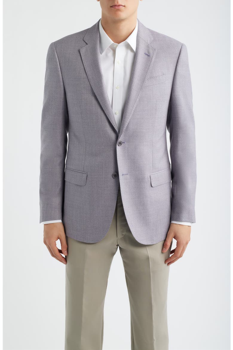 Light Purple Virgin Wool Sport Coat, Main, color, LILAC