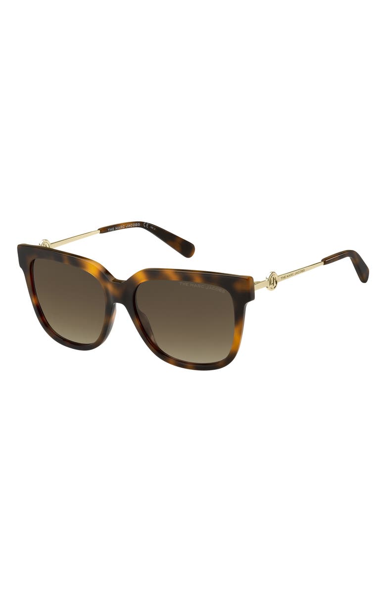 Marc Jacobs 55mm Square Sunglasses, Alternate, color, Havana 2