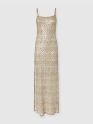 Missoni Long Cover-up In Lamé Viscose With Lace Motif And Sequins