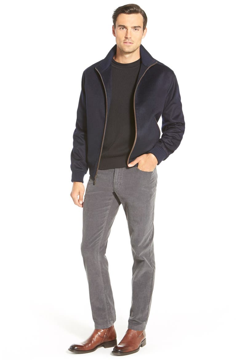 'Patrick' Water Resistant Wool Blend Jacket, Alternate, color, NAVY