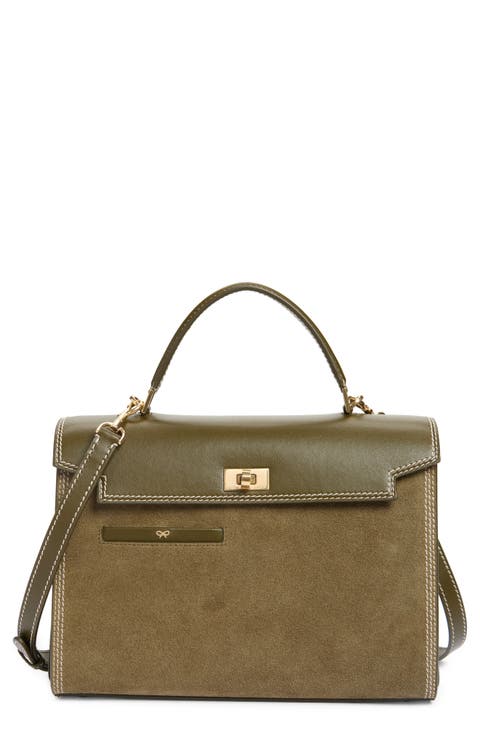 Mortimer Suede Top Handle Bag