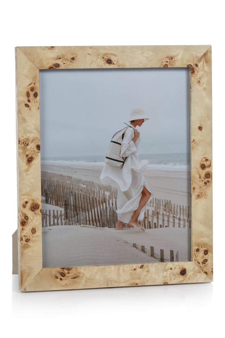 Burlwood Veneer Photo Frame, Main, color, TAN