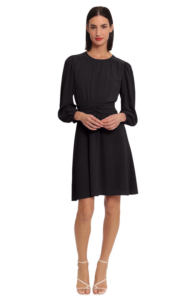 DONNA MORGAN FOR MAGGY Ruched Waist Fit & Flare Dress, Alternate, color,