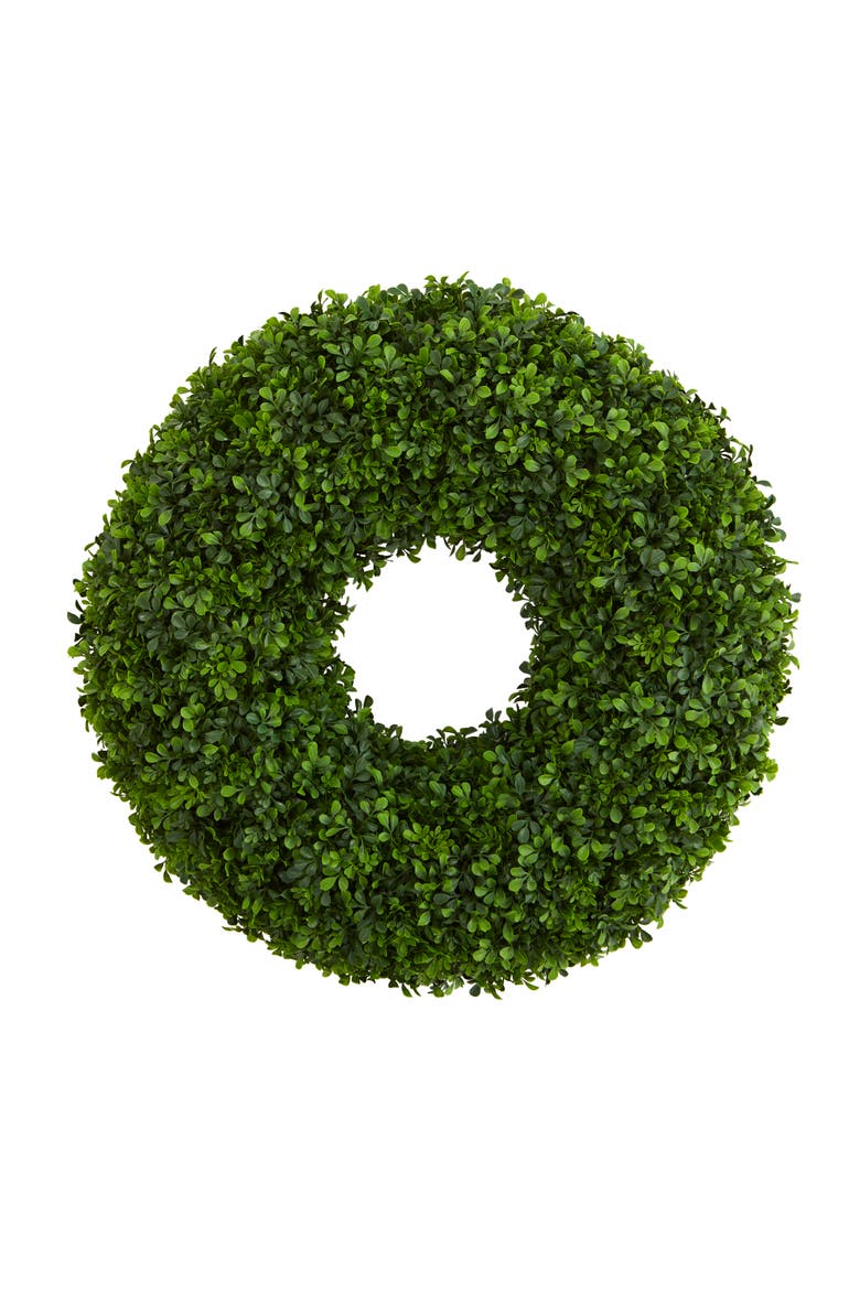 28-in Boxwood Artificial Wreath, Main, color, Green