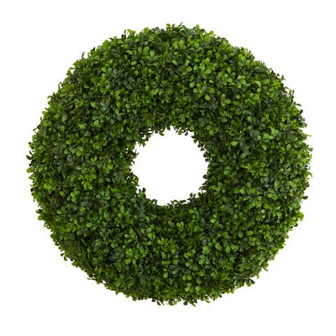 28-in Boxwood Artificial Wreath