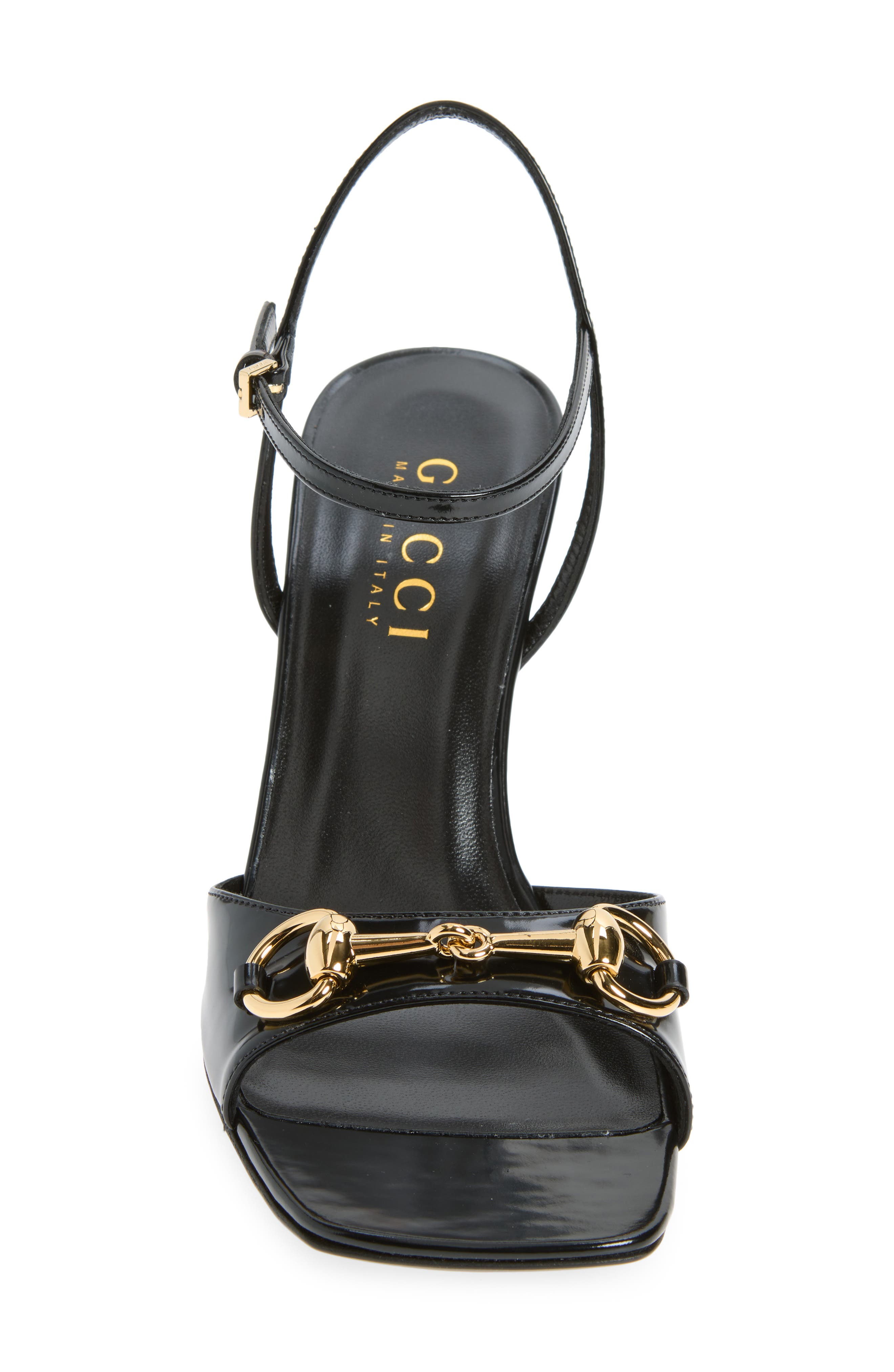 Gucci Signora Horsebit Sandal, Alternate, color, Nero