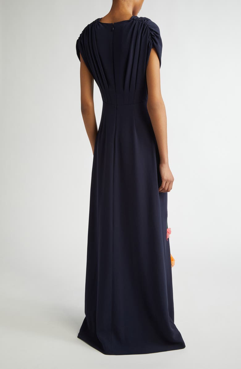 Lela Rose Floral Embroidered Gown, Alternate, color,