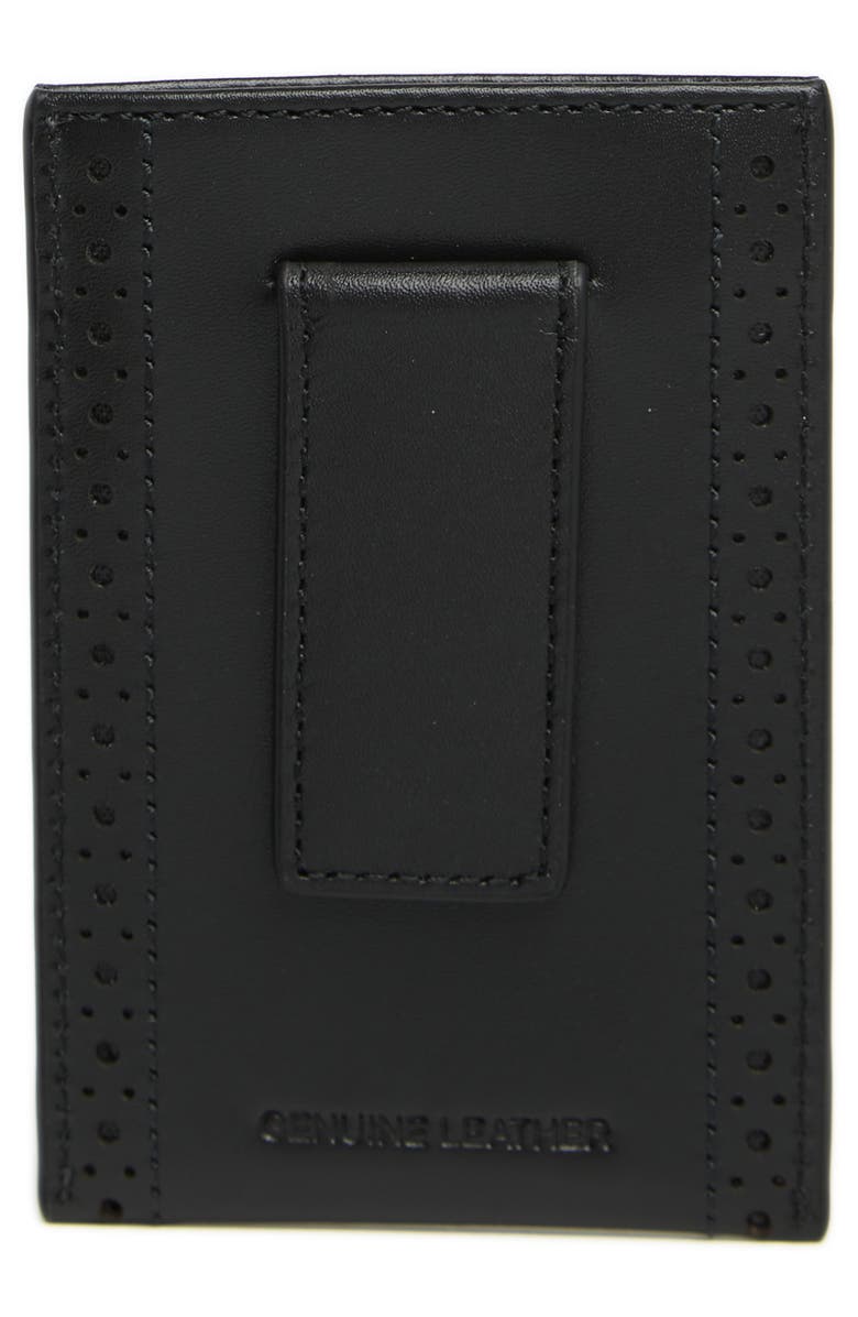 Cole Haan Brogue Card Case, Alternate, color, Black