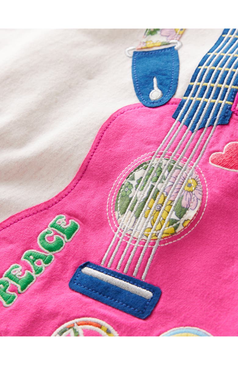 Mini Boden Kids' Guitar Appliqué T-Shirt, Alternate, color,