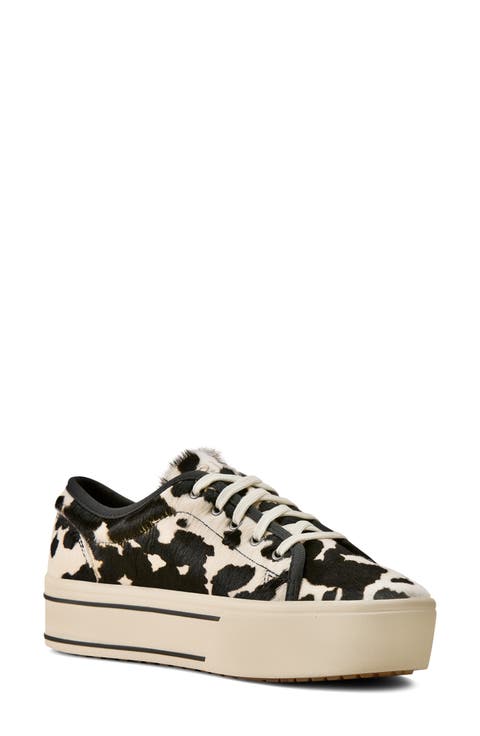 Skylar Croc Embossed Leather Sneaker