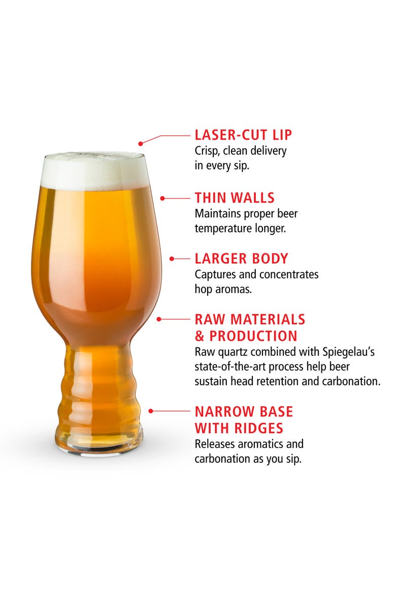 Craft IPA Beer Glass Set of 2, Alternate, color, Clear