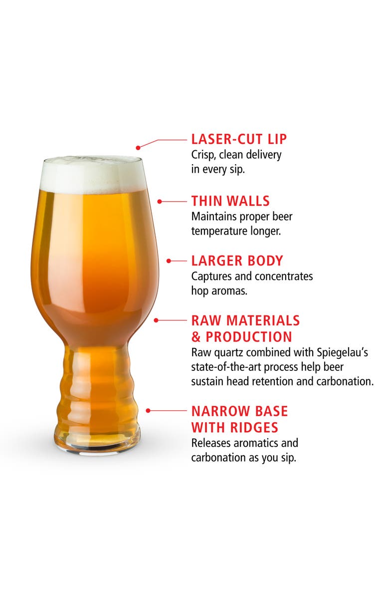 SPIEGELAU Craft Beer Tasting Glass Kit Set of 4, Alternate, color, Clear