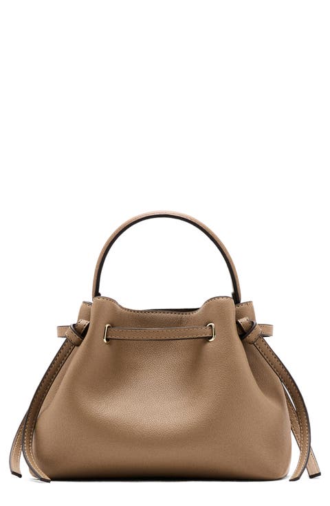 Faux Leather Bucket Bag