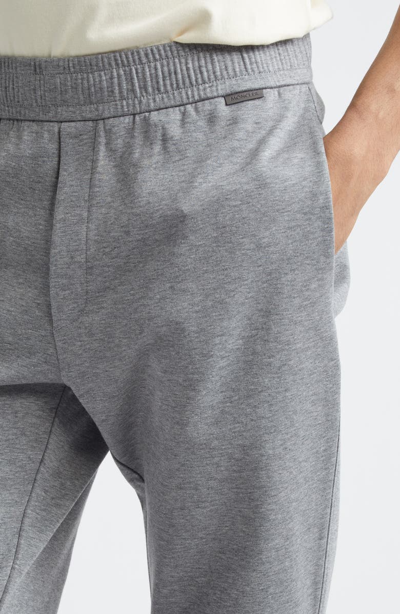 Moncler Cotton Blend Double Jersey Drawstring Joggers, Alternate, color, Medium Gray Melange