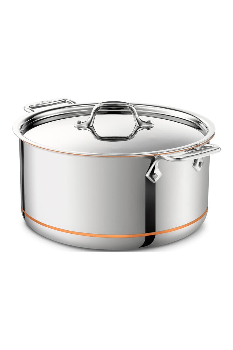 Copper Core 8-Quart Stockpot with Lid, Main, color, STAINLESS STEEL