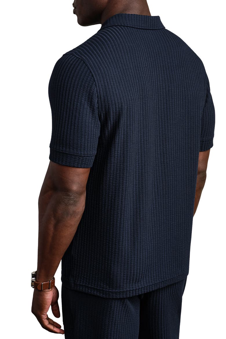 Casual Seersucker Polo, Alternate, color, TRUE NAVY