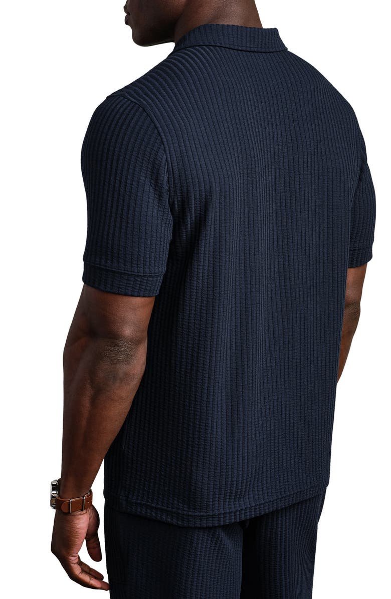 Rhone Casual Seersucker Polo, Alternate, color, True Navy