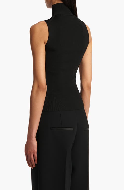 Khaite Benita Ribbed-knit Turtleneck Top In Black