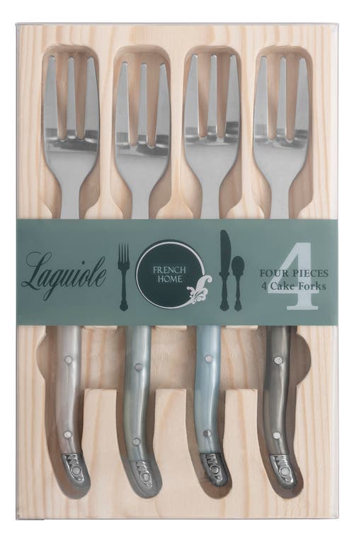 FRENCH HOME FRENCH HOME SET OF 4 FAUX MOTHER-OF-PEARL ASSORTED DESSERT FORKS