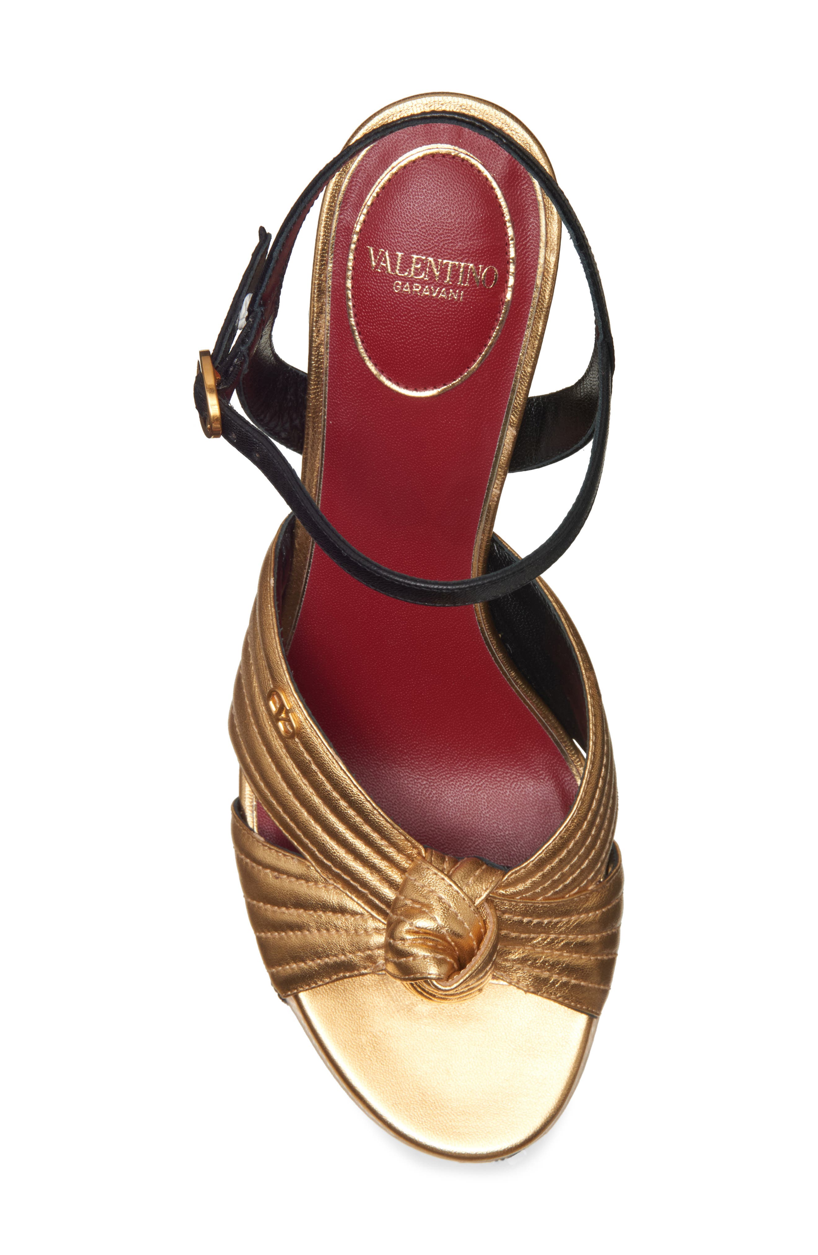 Valentino Garavani Crasher Platform Sandal, Alternate, color, Gold
