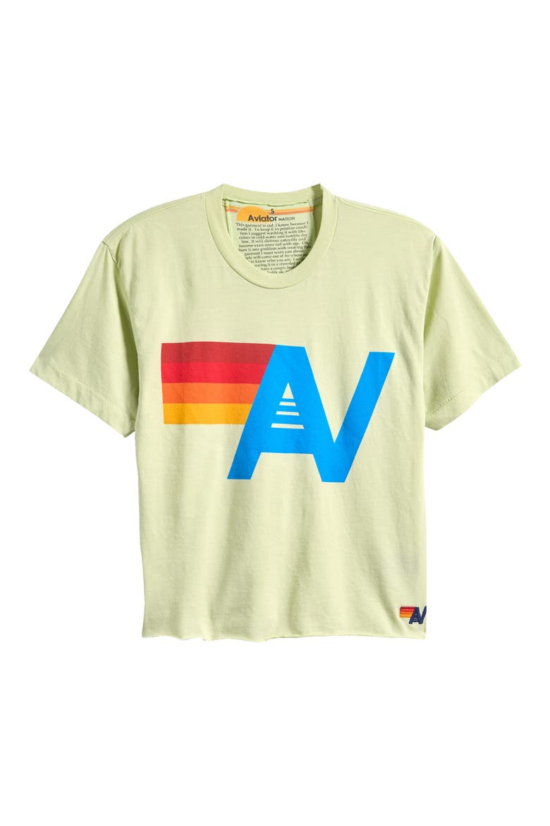 Logo Boyfriend Tee, Alternate, color, LIME CREAM