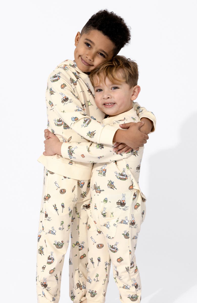 Bellabu Bear Bunny Workshop Fitted Two-Piece Pajamas, Alternate, color,
