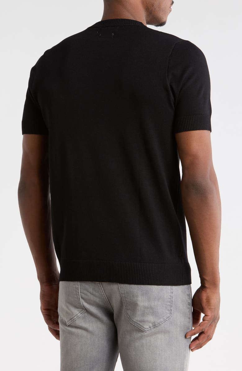 T.R. PREMIUM Short Sleeve Knit Sweater, Alternate, color, Black