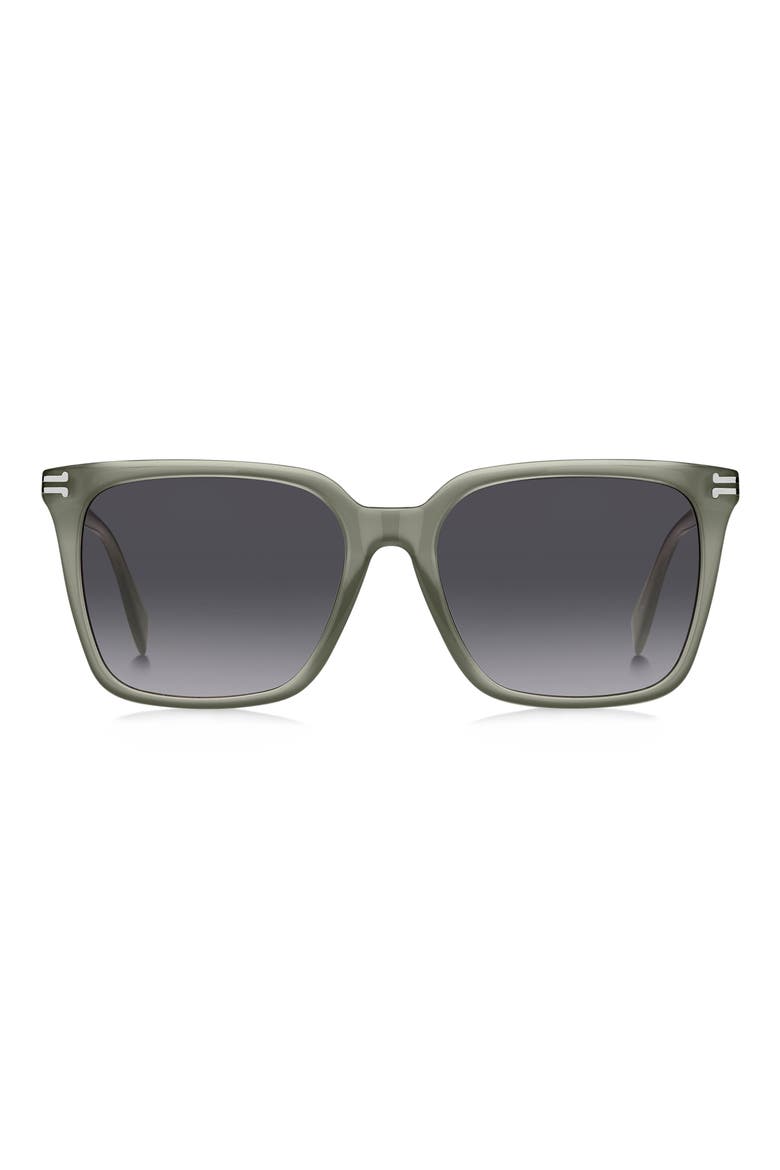 55mm Square Sunglasses, Main, color, SAGE/ GREY SHADED