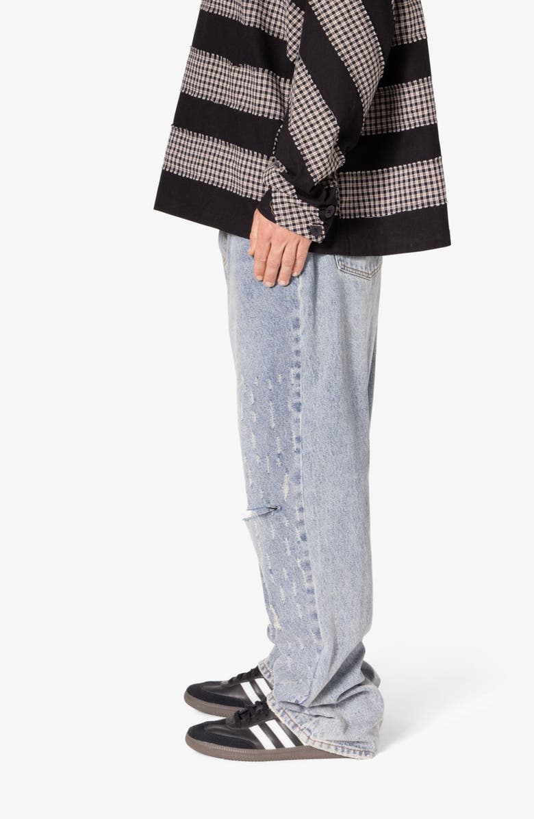 mnml Ultra Baggy Ripped Distressed Jeans, Alternate, color, 