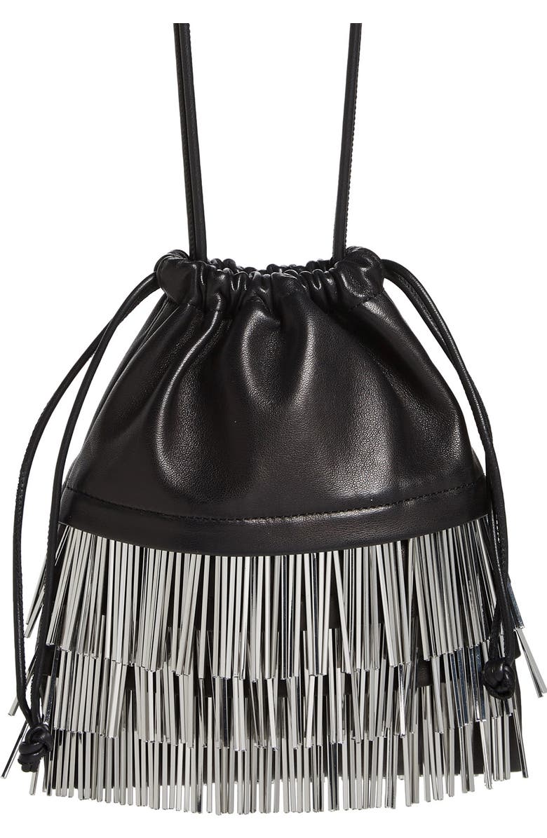 Alexander Wang Ryan Bugle Bead Fringe Dustbag Pouch, Main, color,